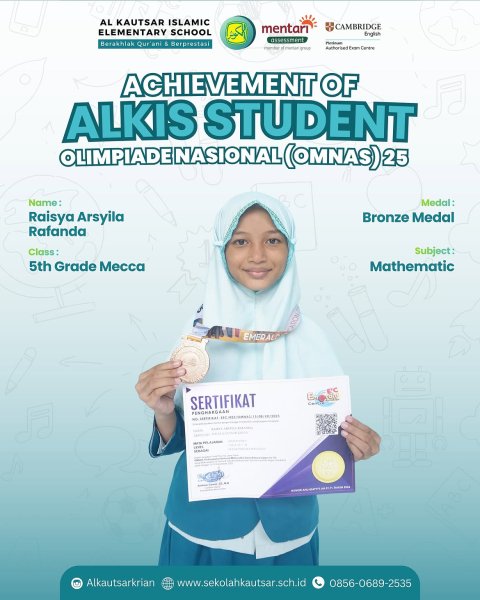 Bronze Medal Mathematic OMNAS 15