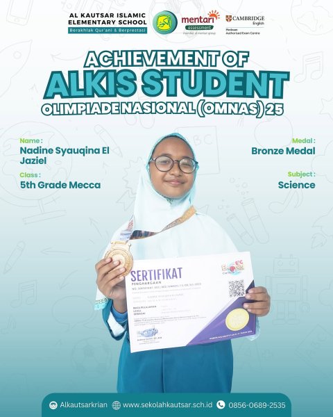 Bronze Medal Science OMNAS 15