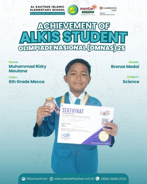Bronze Medal Science OMNAS 15