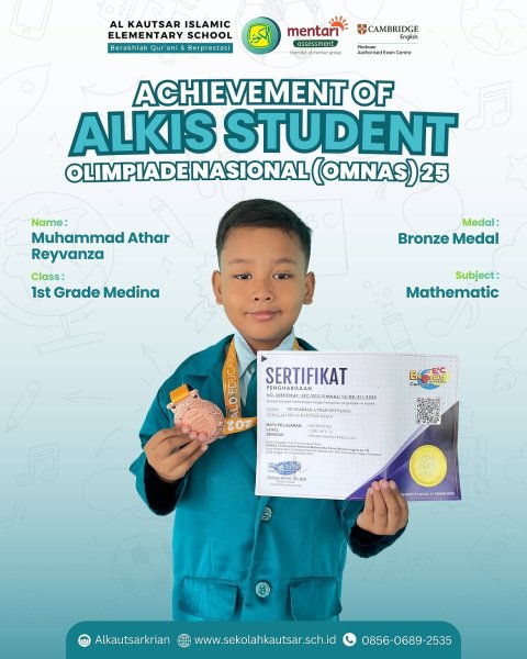 Bronze Medal Mathematic OMNAS 15
