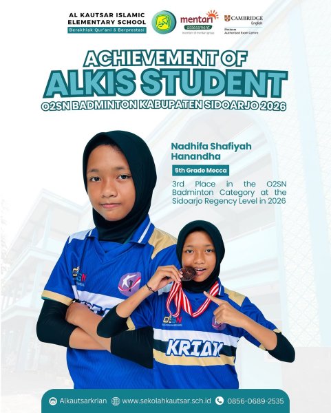Juara 3 O2SN Badminton Kabupaten Sidoarjo