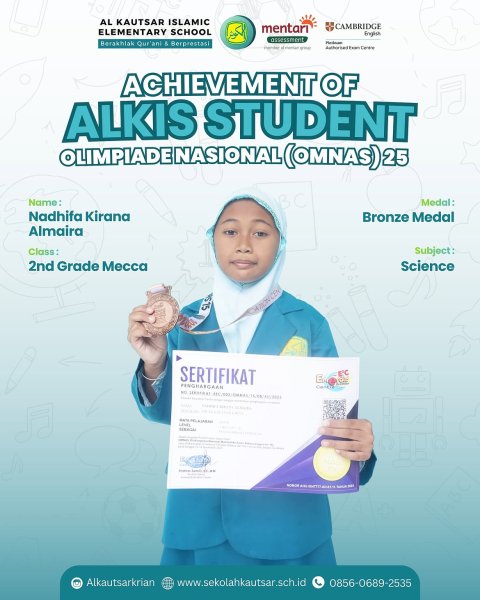 Bronze Medal Science OMNAS 15