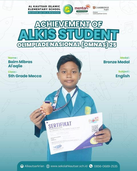 Bronze Medal English OMNAS 15